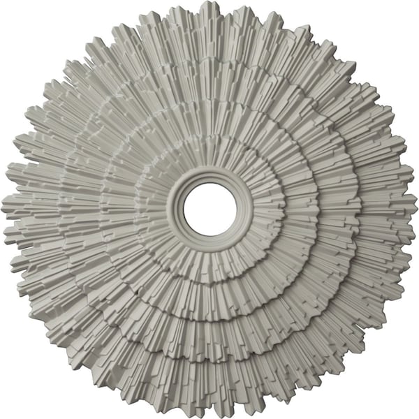 Ekena Millwork Eryn Ceiling Medallion (Fits Canopies up to 4"), 24 3/4"OD x 3 1/4"ID x 1 7/8"P, Pot of Cream CM24ENPCF - main